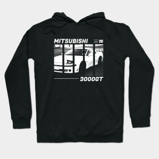 MITSUBISHI 3000GT Black 'N White 3 (Black Version) Hoodie